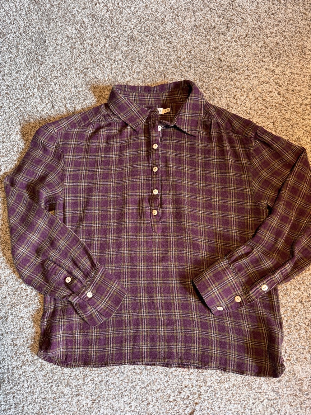 Faherty Olli Check Shirt in Mulberry Plaid - M